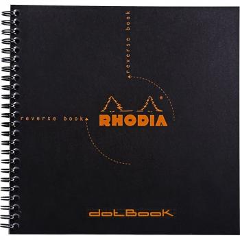 Cuaderno Rhodia Classic Dot Negro 21x21 cm