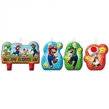 amscan - Velas de cumpleaños Mario Bros