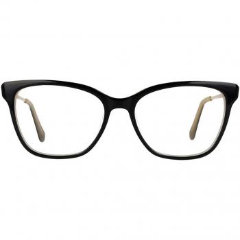Gafas Recetadas Cuadrado Montura Completa Plástico Negros para Mujer - Gafas Anti-Azules - SmartBuy Collection