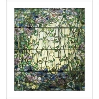 Vidriera con clemátides, c.1900 Art impresión by Louis Comfort Tiffany, 60 cm x 54 cm