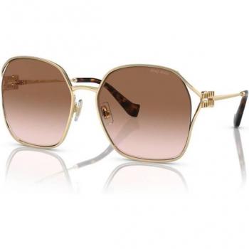 Miu Miu Mu 52WS Col. ZVN0A6 Women's Geometric Gold Sunglasses, Size: 60 MM with Original Case