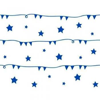 Dandino DU3026-1 Papel Pintado con Diseño Infantil Guirnalda, Blanco, 60x18x18 cm