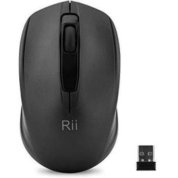 Rii Ratón inalámbrico RM100+, para PC, Portátil, Windows, Ofimática. 1000 dpi. Incluye Receptor USB