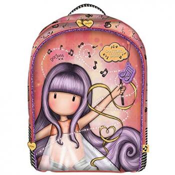 Mochila Escolar Acolchada Gorjuss Little Dancer Salmón (32 x 45 x 13.5 cm)
