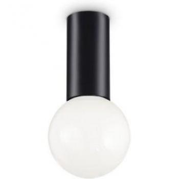 Plafón Pequeño Metal Negro 1 bombilla 10cm Ideal Lux Petit Lámpara de techo semi empotrada de 1 luz para interior Negro E27