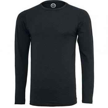 R.E.D. by EMP Fitted Stretch Hombre Camiseta Manga Larga Negro 4XL, 95% Algodón 5% Spandex, Regular