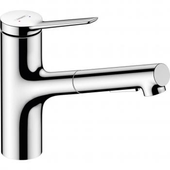 Hansgrohe ZESIS M33 Mezclador de cocina con ducha extraíble 150 mm, 2 chorros, acabado en cromo, modelo 74800000