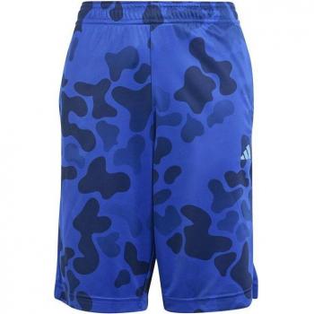 Pantalón de fitness Adidas Essentials TR-ES AOP SH Junior Azul/Negro (Modelo IR7525)