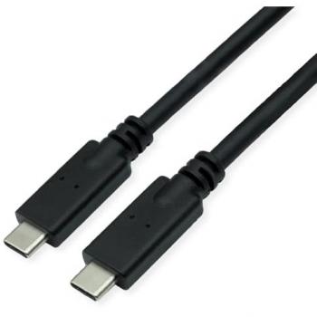 Cable USB 3.2 Gen 2 C-C (M/M) 7m, 10Gbps, PD 85W, Soporte de Video, Negro