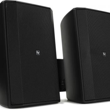 Electro-Voice EVID-S8.2T 8 2-Way 70/100V Commercial Loudspeaker, Pair, Black
