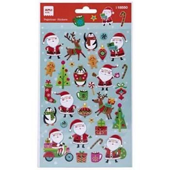 APLI Kids 18550 - Pegatinas Navidad Vespa Papá Noel 1 hoja
