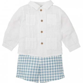 Conjunto de bebé niño en cuadros vichy