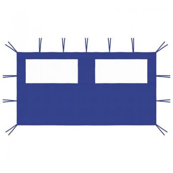 vidaXL Gazebo Sidewall with Windows 4x2 m Blue