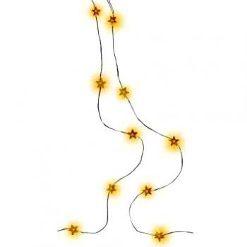 Cadena de Luces LED 20 Estrellas con Hilo de Plata, Función Temporizador, Luz Cálida (3000 K), a Pilas
