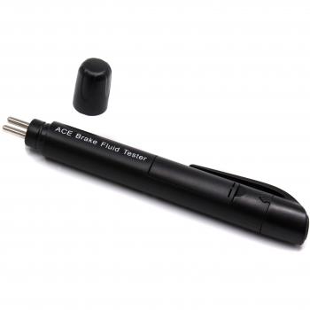 ACE Probador de Líquido de Frenos con Indicador LED | Comprobador de Líquido de Frenos para Comprobar la Calidad del Líquido de Frenos | Probador de Líquido de Frenos para la Seguridad al Volante | 1 Pieza, Negro