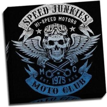 Póster de Speed Junkies de diseño vintage en lienzo de 50,8 x 50,8 cm