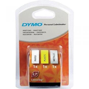 DYMO - LetraTag assorted 3 pack cinta para impresora de etiquetas