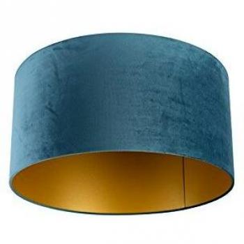 Pantalla de terciopelo azul con interior dorado 50/50/25