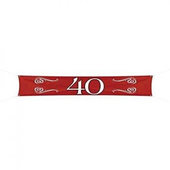 Folat - 40.º aniversario / aniversario Banner Ruby Red - 180x40 cm