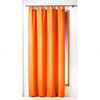 Douceur D'Intérieur  - 1600522, Cortina Trabillas , 140 X 260 Cm , Essentiel , Poliéster Liso , Naranja