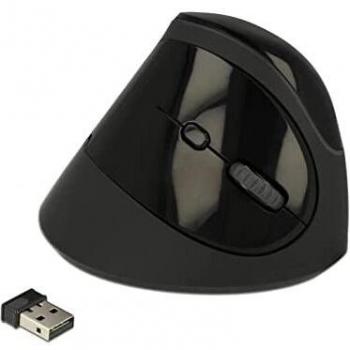 Ratón ergonómico vertical inalámbrico para diestros 1600 DPI - Delock 12599