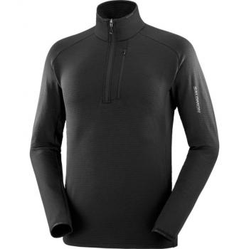 Forro Polar Salomon Essential Lightwarm Half Zip Hombre Negro (L)