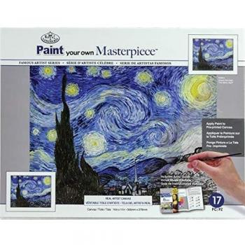 ROYAL BRUSH MANUFACTURING Masterpiece PBN KIT NGT, La noche estrellada, talla única