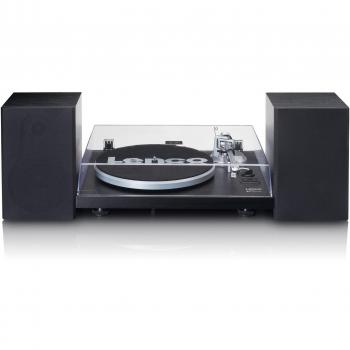Lenco LS-500BK - Tocadiscos HiFi con Bluetooth y Altavoces Externos 2 x 30W RMS en Color Negro