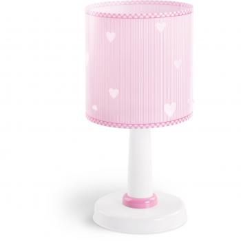 Lámpara de mesita infantil Dalber Sweet Dreams Corazones Rosa LED