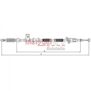 Cable de freno de mano METZGER 10.8224 para VOLVO S40 V40, lado derecho, freno de disco