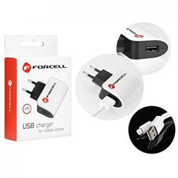 FORCELL - Cargador de Red Forcell para iPhone 5/6/6s/6 Plus/7/7 Plus/8/8 Plus/X con Cable USB a Ligthning