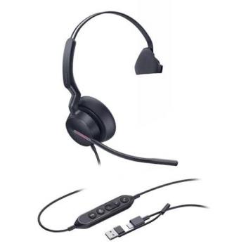Auriculares Alámbricos Yealink UH46 Mono para Teams con Conexión USB-C/A - Diadema Negra