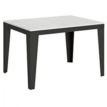 Mesa Extensible Flame Evolution 90x120/224 cm Estructura Antracita y Fresno Blanco