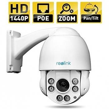 Reolink RLC423 with 360 Degree Pan and 90 Degree Tilt, Night Vision, Motion Detection, Remote Access, Outdoor Home Surveillance, 4MP HD 4X Optical Zoom PTZ PoE Security IP Camera