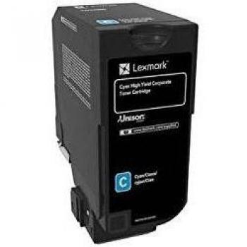 Lexmark - 74c2hce cartucho 12000páginas cian tóner y cartucho láser - tóner para impresoras láser