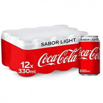 Coca-Cola Light - Refresco de cola sin azúcar, sin calorías - Pack 12 latas 330 ml
