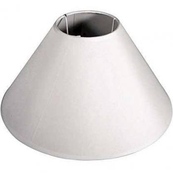 Rayher 2303102 Pantalla de lámpara cónica, ø Inferior 30 cm y Altura 19 cm, 100% Polyester, Blanco