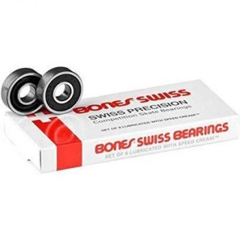 Rodamientos de precisión suizos para skateboard Bones (paquete de 8) Negro Talla única