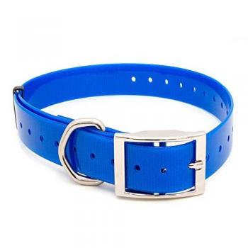 Collar de Poliuretano para perros, 38 mm, alta resistencia, 3,8 X 60CM, Azul Eléctrico