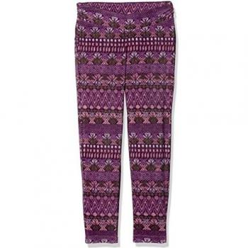 Columbia niñas 'Glacial Impreso Forro Polar Leggings, niña, Color Violet Haze Nordic Stripe, tamaño Medium