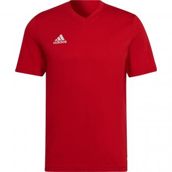 Camiseta de fútbol adidas Entrada 22 para hombre, roja, algodón, manga corta, multideporte