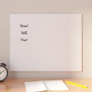 Pizarra magnética de pared de vidrio templado blanco 50x40 cm