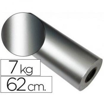 PAPEL FANTASIA VERJURADO STAR 7014-62 PLATA BOBINA 62 CM 7 KG