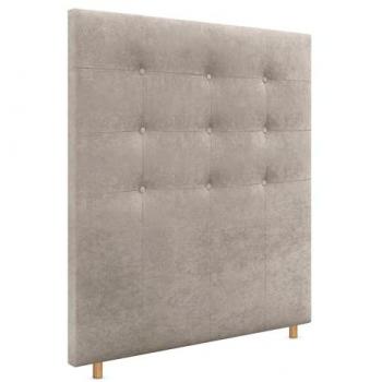 Cabecero Tapizado Capitonné hasta el Suelo 105x120cm en Tela y Polipiel Beige ACUALINE