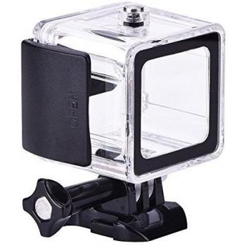 Mudder HD Submarinismo Cubierta Impermeable Carcasas Casco Cubierta Protector para GoPro Hero 4 Session, Negro