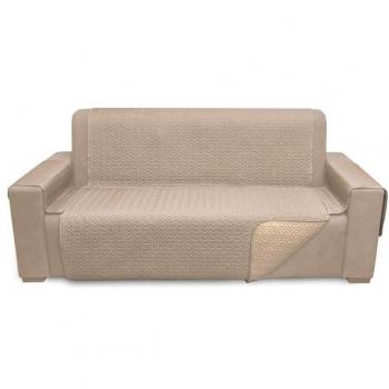 CUBRE SOFÁ MICROSATÉN BEIG-TAUPE 1 PLAZA