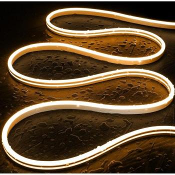 Tira Neón LED 48V DC 120 LED/m Blanco Cálido IP65 a Medida Corte cada 5 cm 9 m