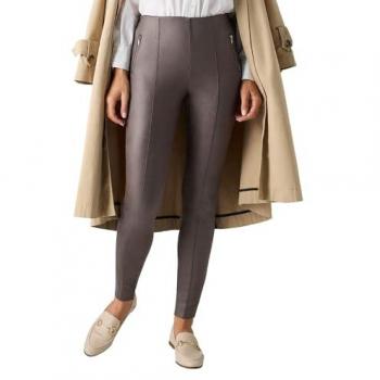 Pantalones Leggings Efecto Metalizado Gris Ysabel Mora