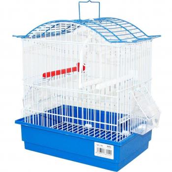 Jaula para pájaros con comederos, palos y columpios 27.5*19.5*31CM