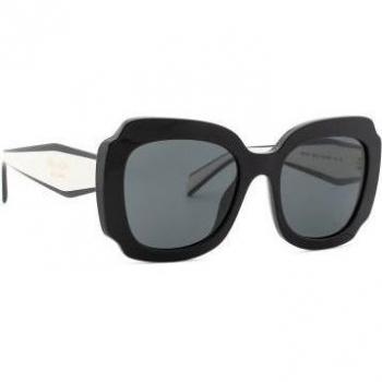 Prada Symbole Sunglasses PR 16YS 09Q5S0 Geometric Black for Women 52-19